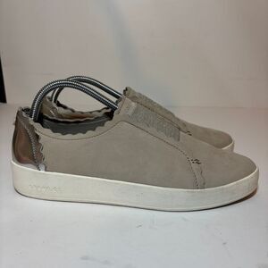 Cole Haan Womens Nubuck Scallop Slip-On Sneaker Black Size 10 B W12537 See pictu